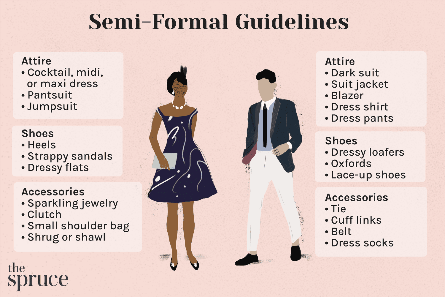 Semi-formal attire guidelines and examples